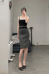 Swaying/Knit cashmere skirt SW23SS3B35 Deep gray
